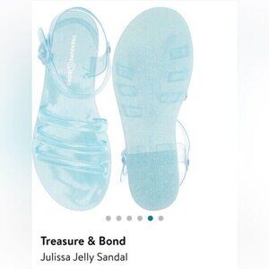 Treasure & Bond BNWT girls blue jelly sandals NEW